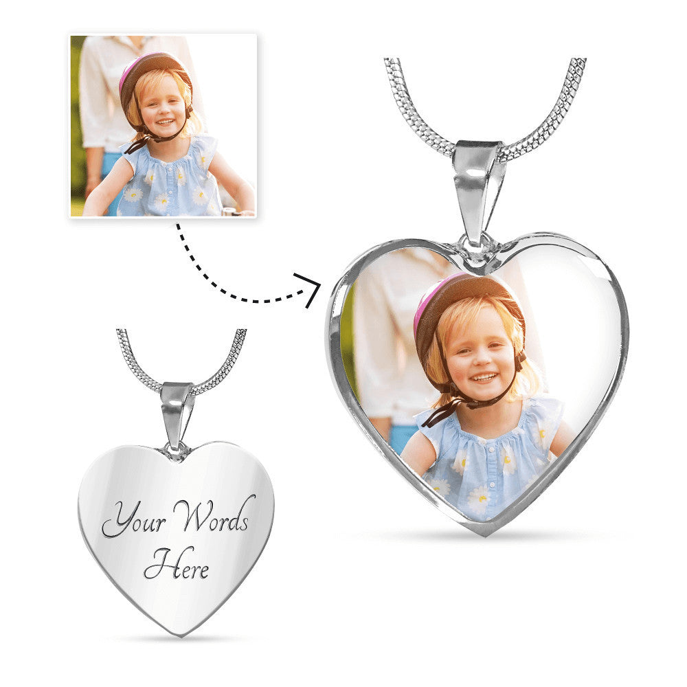 "In Loving Memory" Pet Memorial Heart Pendant w/White Message Card